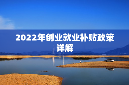 2022年创业就业补贴政策详解