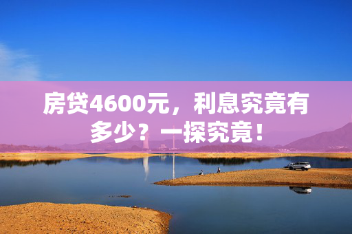 房贷4600元，利息究竟有多少？一探究竟！