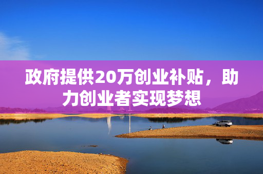 政府提供20万创业补贴，助力创业者实现梦想