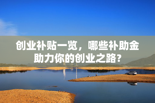 创业补贴一览，哪些补助金助力你的创业之路？