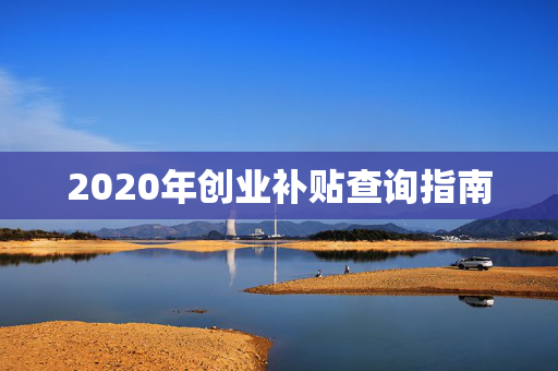 2020年创业补贴查询指南